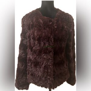 Sanctuary Fur Shell  Color: burgundy/ Wine